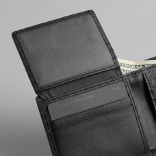 Мужской кожаный кошелек Armani c ручкой и брелком (3031-3)