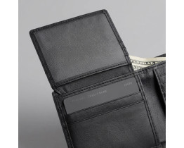 Мужской кожаный кошелек Armani c ручкой и брелком (3031-3)