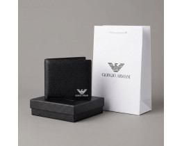 Брендовый мужской кошелек из натуральной кожи Armani (3032-1)