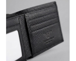 Мужской кожаный кошелек с брелком и ручкой Armani (3032-3)