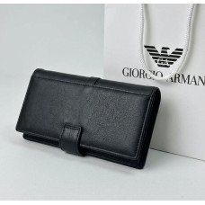 Мужской кожаный бумажник на кнопке Armani (3033)
