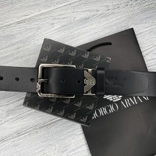  Чоловічий шкіряний брендовий ремінь для джинсів (311) чорний