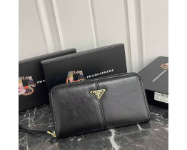 Женский кожаный кошелек Pr (316) black Lux