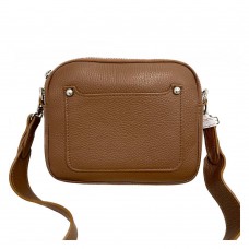 Женская коричневая кожаная сумка Vera Pelle (3492)