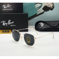 Чоловічі брендові сонцезахисні окуляри Ray ban (3548) gold