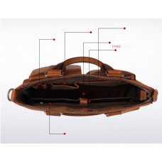 Кожаная мужская сумка под винтаж Wild Leather (260) коричневая
