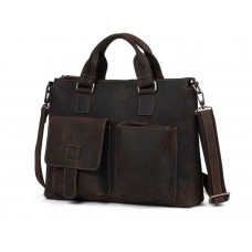 Шкіряна чоловіча сумка под вінтаж Wild Leather (260) коричнева