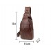 Мужская сумка на грудь (слинг) Leather Collection (371) коричневая