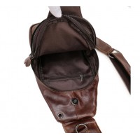 Мужская сумка на грудь (слинг) Leather Collection (371)