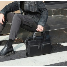  Чоловіча горизонтальна сумка на плече Leahter Collection (377) leather