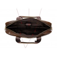 Мужская горизонтальная сумка Leahter Collection (378) коричневая