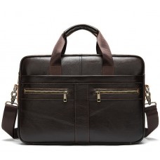  Чоловіча горизонтальна сумка Leahter Collection (378) коричнева