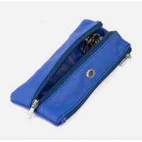 Женская кожаная ключница (405) blue