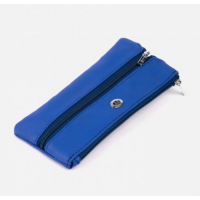 Женская кожаная ключница (405) blue
