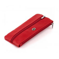 Женская кожаная ключница (405) red
