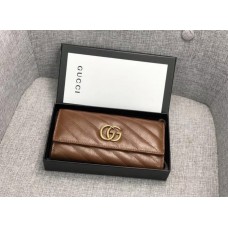  Жіночий шкіряний гаманець GG (443436) коричневий