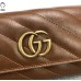 Женский кожаный кошелек GG (443436) коричневый