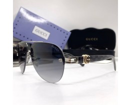 Мужские брендовые солнцезащитные очки (5020) серебристые