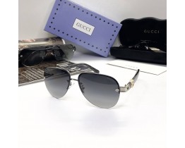 Мужские брендовые солнцезащитные очки (5020) серебристые