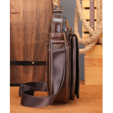 Мужская кожаная сумка на плече Leather Collection (5026) brown