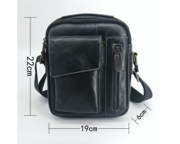 Шкіряна чоловіча сумка Leather Collection (5030) чорна