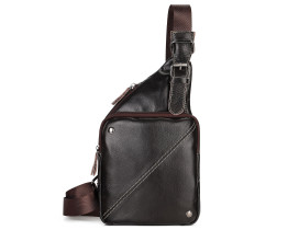 Мужская сумка на грудь (слинг) Leather Collection (5032)