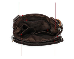 Кожаная маленькая мужская сумка Leather Collection (5042) черная
