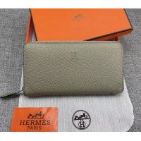 Женский брендовый кожаный кошелек H (506) taupe