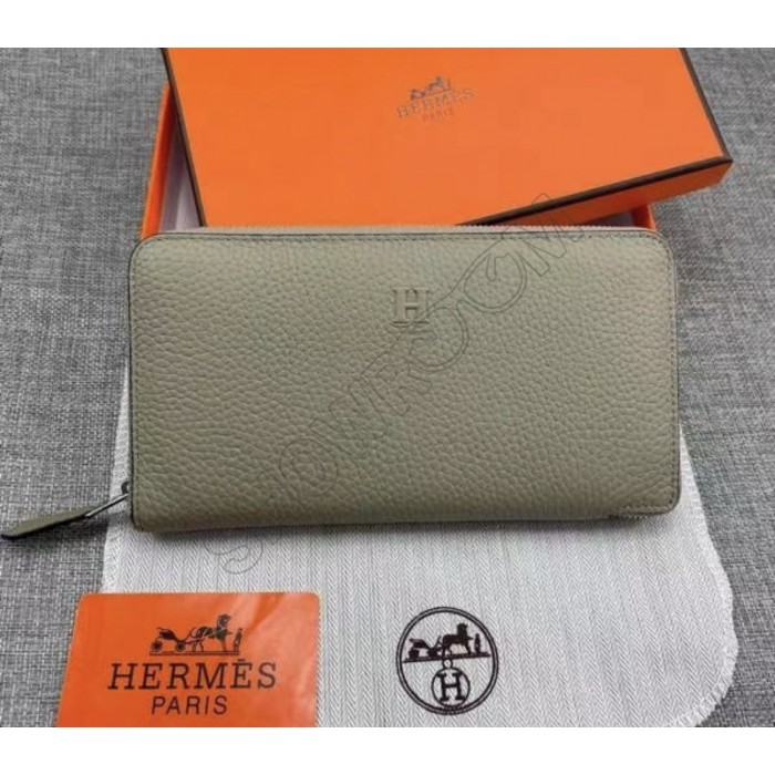 Женский брендовый кожаный кошелек H (506) taupe