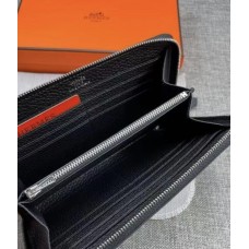 Женский брендовый кожаный кошелек H (506) black