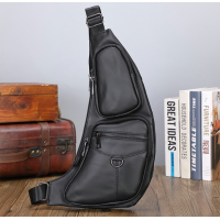 Чоловіча шкіряна бананка, сумка, барсетка, слінг Leather Collection (5064)