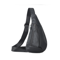 Мужская кожаная бананка на грудь, сумка, барсетка, слинг Leather Collection (5069)