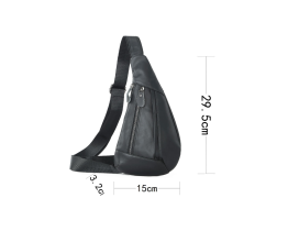 Мужская кожаная бананка на грудь, сумка, барсетка, слинг Leather Collection (5069)