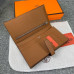  Жіночий коричневий шкіряний гаманець Hermes (H-5123) Lux