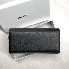 Женский брендовый кожаный кошелек Pr (5242) black