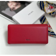 Жіночий брендовий шкіряний гаманець Pr (5242) red