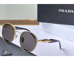 Круглые женские солнцезащитные очки PR (56ZS) gold Lux