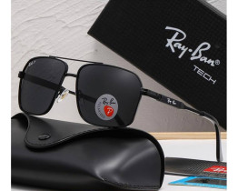 Солнцезащитные  брендовые очки Ray Ban (58548) polaroid black