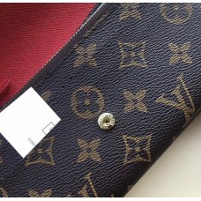 Женский кожаный кошелек Louis Vuitton (60136) red Lux