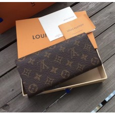  Жіночий шкіряний гаманець Louis Vuitton (60136) crimson Lux