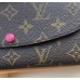 Женский кожаный кошелек Louis Vuitton (60136) crimson Lux