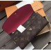 Женский кожаный кошелек Louis Vuitton (60136) crimson