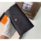  Жіночий модний шкіряний гаманець (60145) black Lux