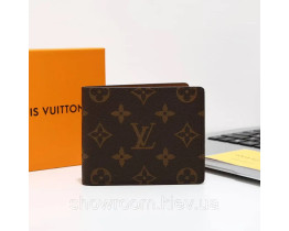 Чоловічий гаманець LV (60895-2) Lux подарункова упаковка