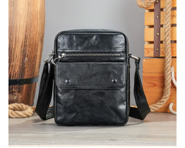 Кожаная сумка средних размеров на плечо Leather Collection (6119) 