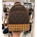 Женский кожаный брендовый рюкзак Michael Kors brown (6180 mini) Lux