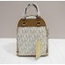 Женский кожаный брендовый рюкзак Michael Kors white (6180 mini) Lux