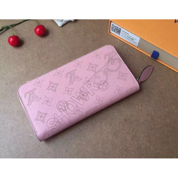 Женский кожаный кошелек LV (61867) pink