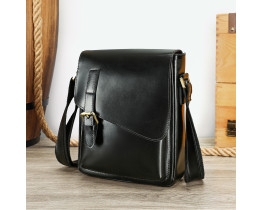 Кожаная мужская барсетка з клапаном Leather Collection (6228) 