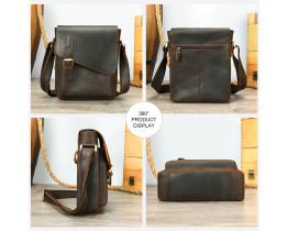 Кожаная мужская барсетка з клапаном Wild  Leather (6228) 